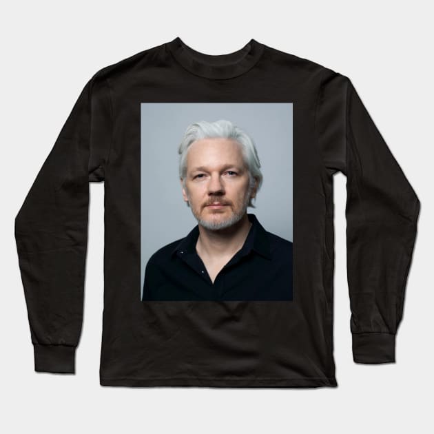 Julian Assange Long Sleeve T-Shirt by luisharun